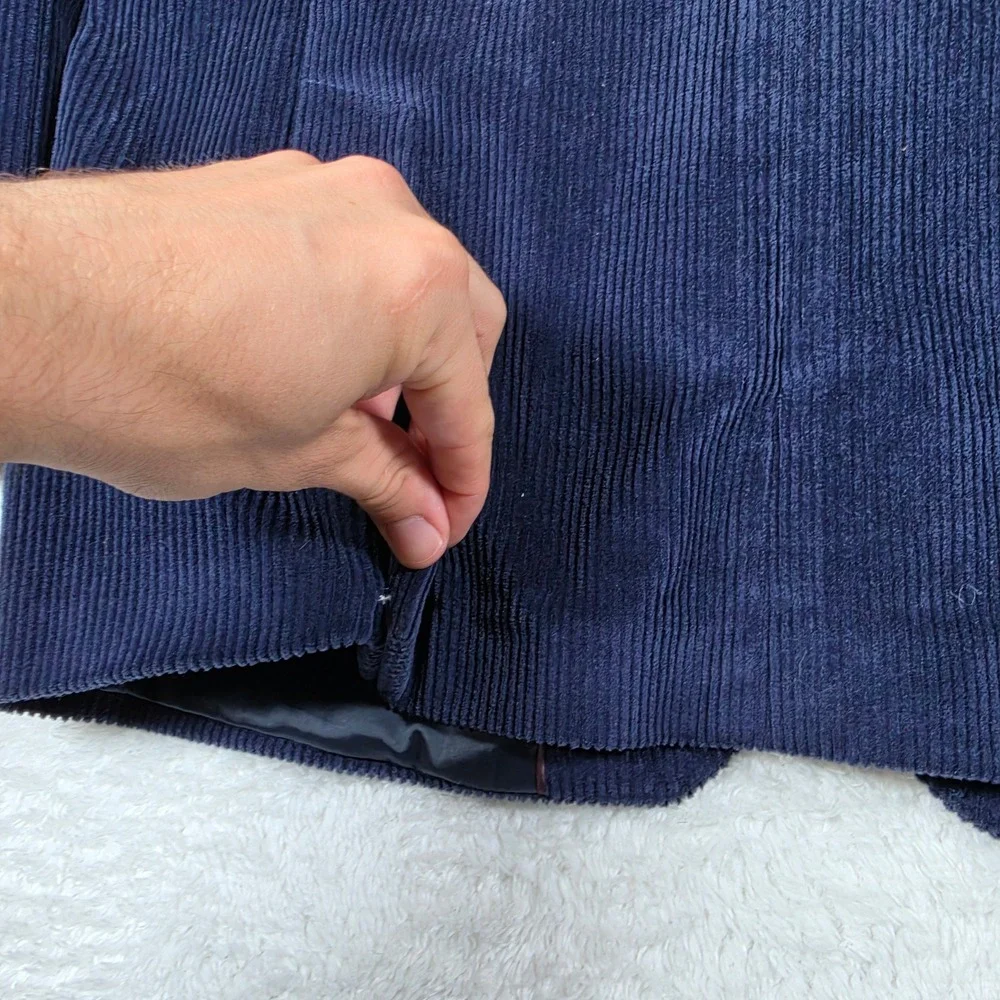 NEW Jos A Bank 1905 Navy Men 42 Regular Spandex Tailored Fit Corduroy 7859 L/S